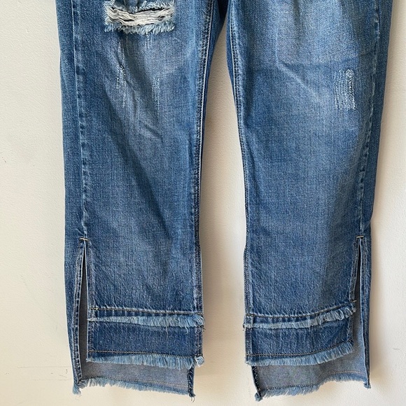 CURRENT AIR Los Angeles Distressed CroppedJeans w/Fringe Fray Details S - Picture 5 of 6